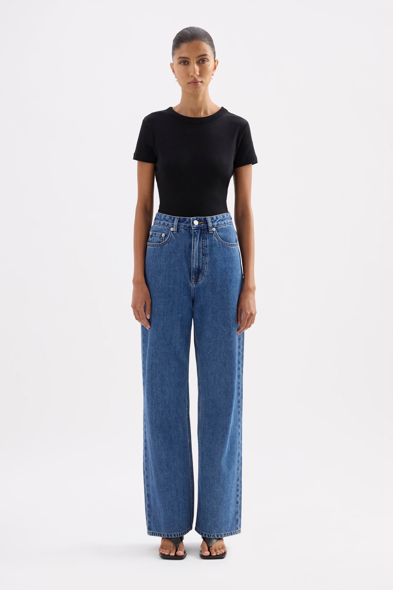 Organic Relaxed Leg Jean Royal Blue 