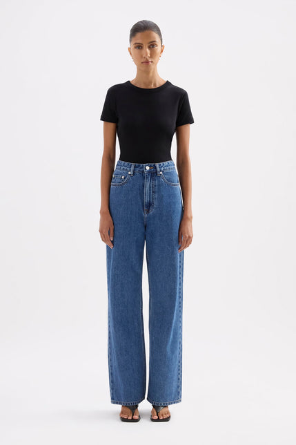 Organic Relaxed Leg Jean Royal Blue 