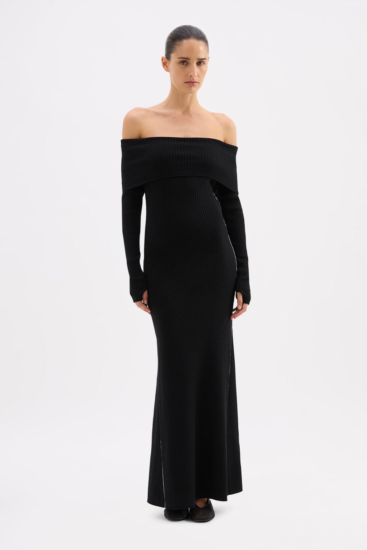 Kirby Knit Maxi Dress Black 