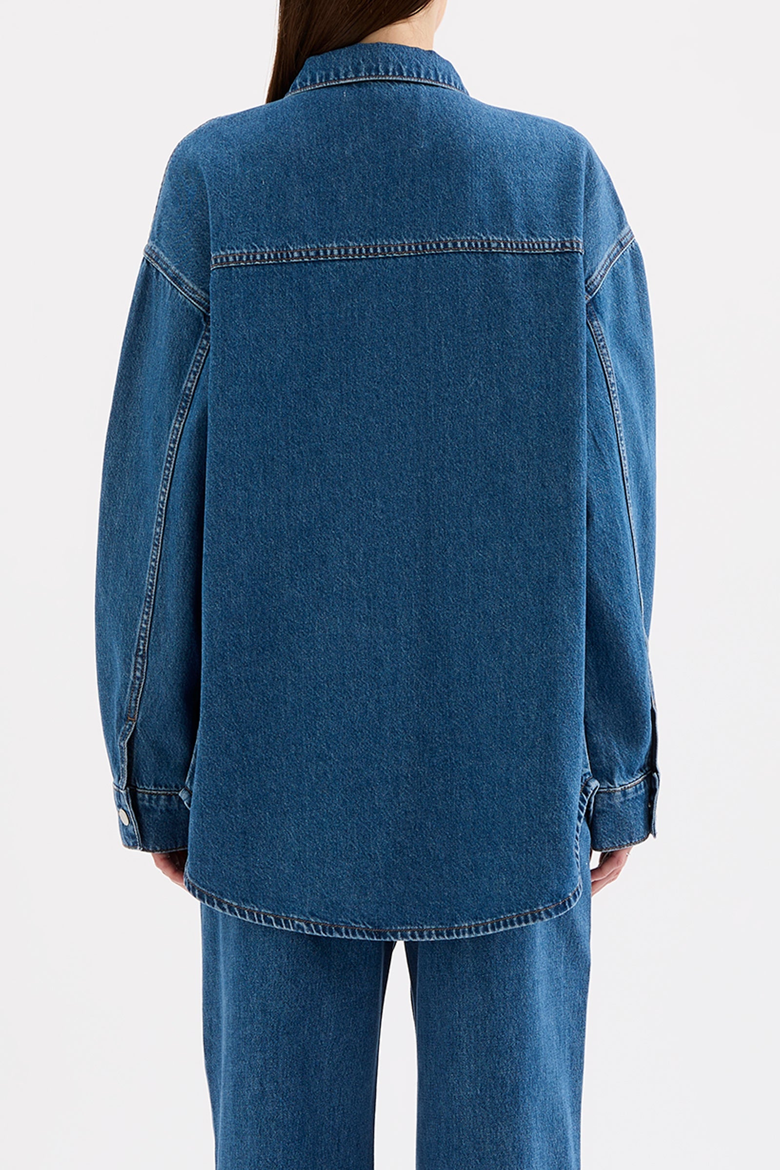 Organic Denim Overshirt Royal Blue 