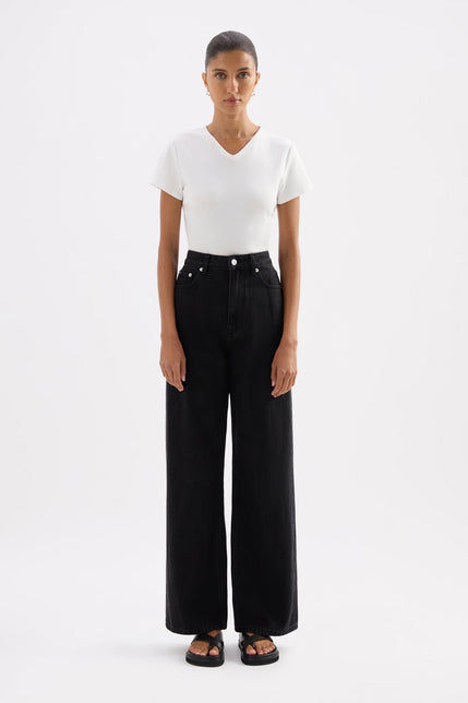 Organic Relaxed Leg Jean Vintage Black 