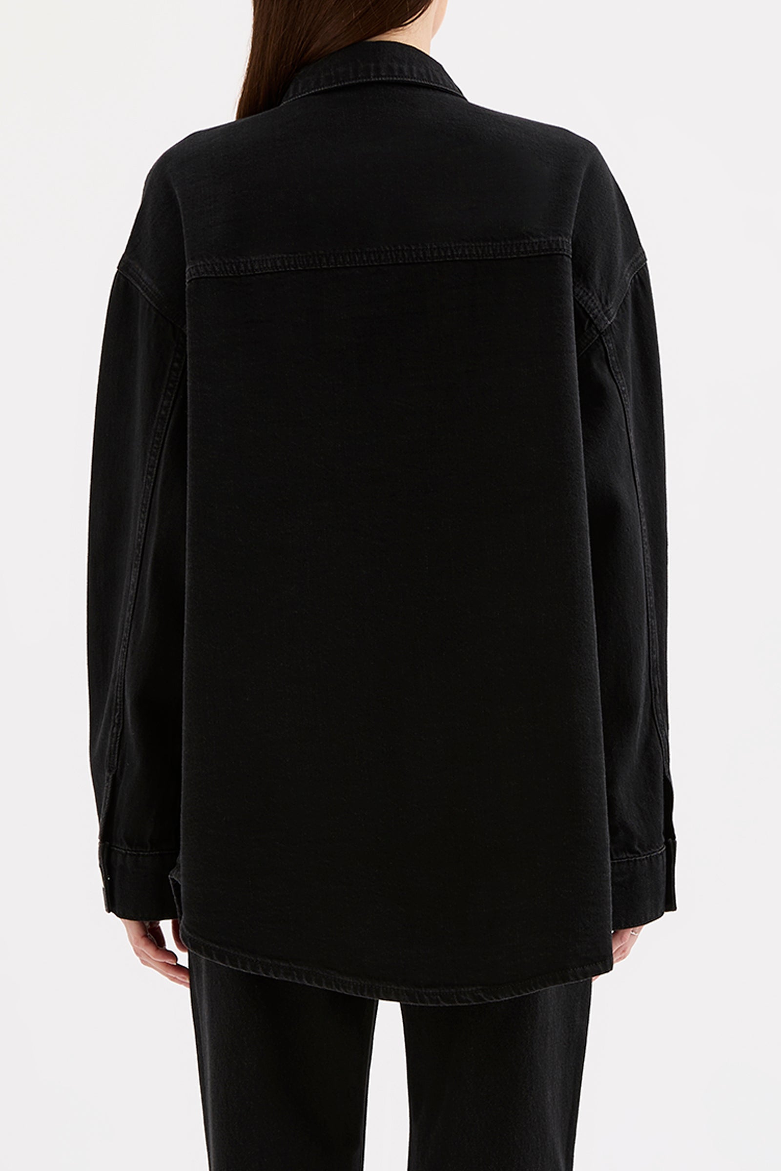 Organic Denim Overshirt Vintage Black 