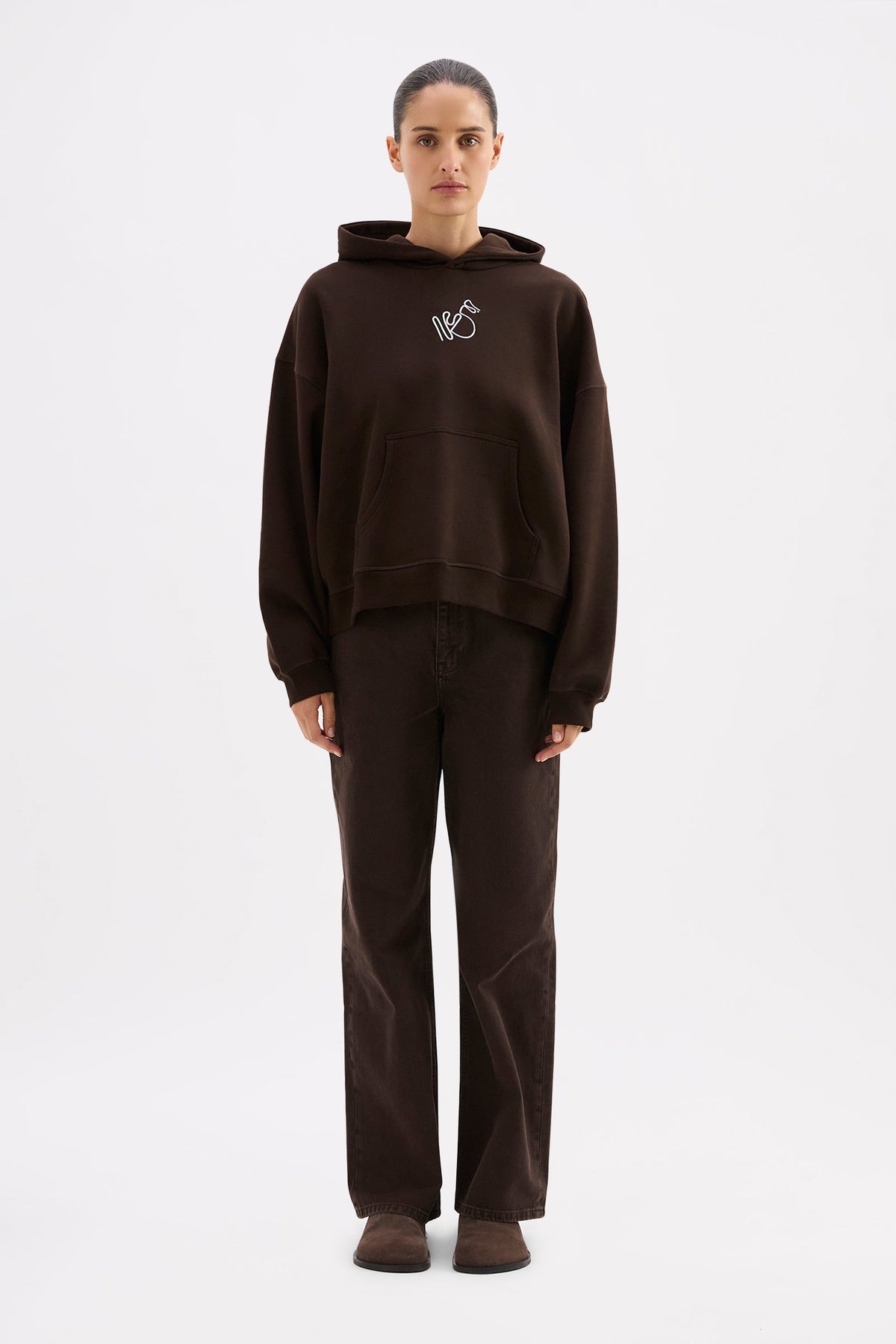 Nude Signature Hoodie Espresso 