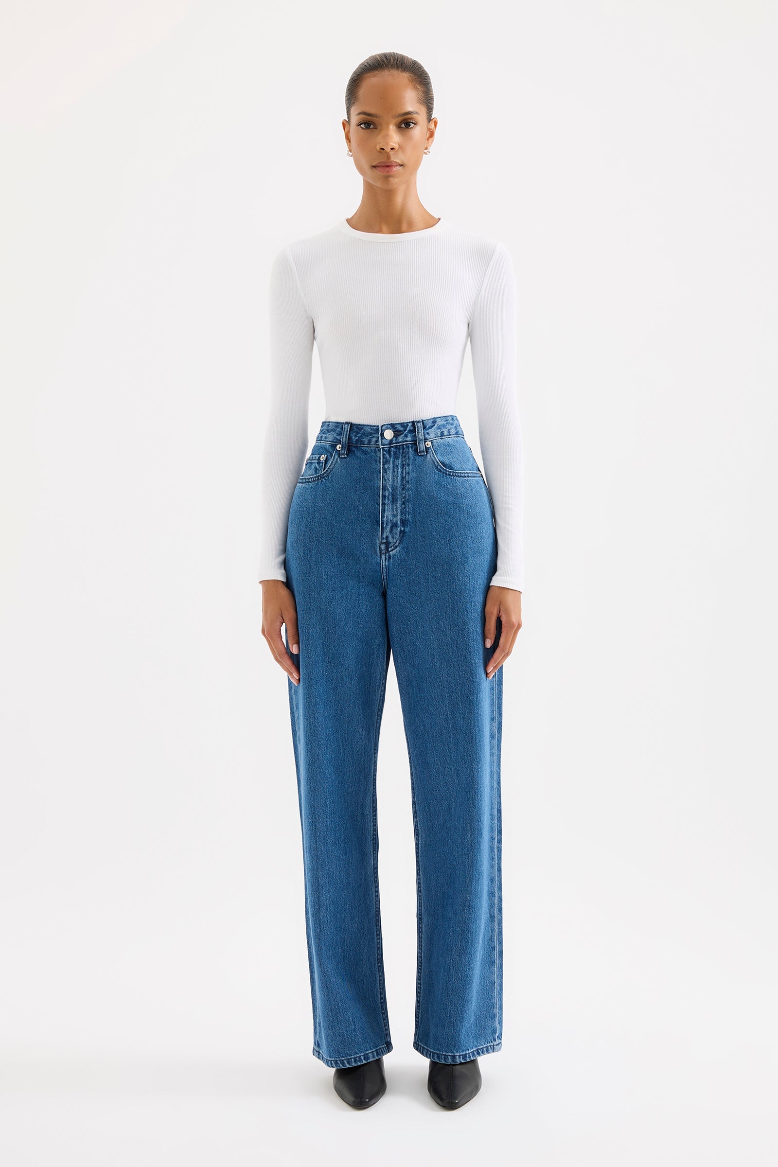 Organic Relaxed Leg Jean Fresh Blue 