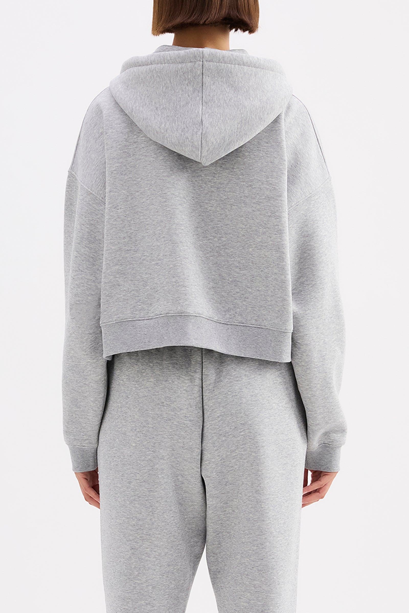 Carter Zip Up Hoodie Grey Marle 