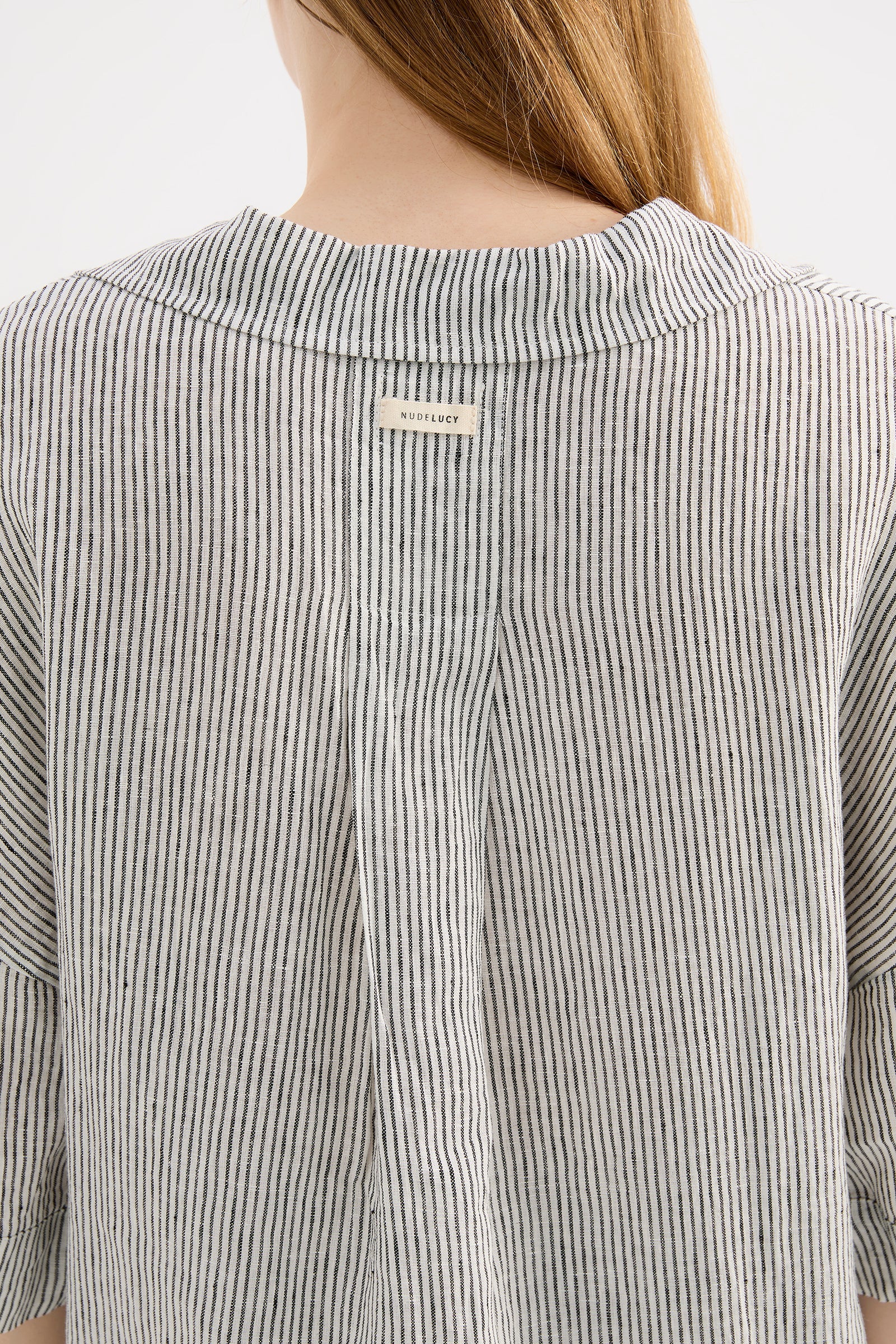 Lounge Stripe Linen Shirt Pinstripe 
