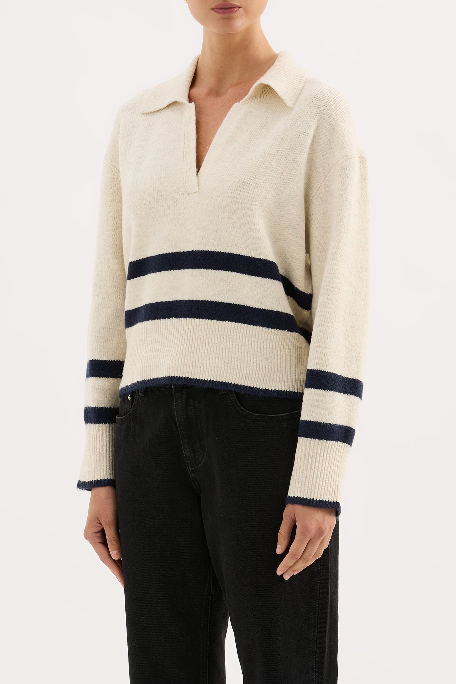 Archer Rugby Knit Cloud Stripe 