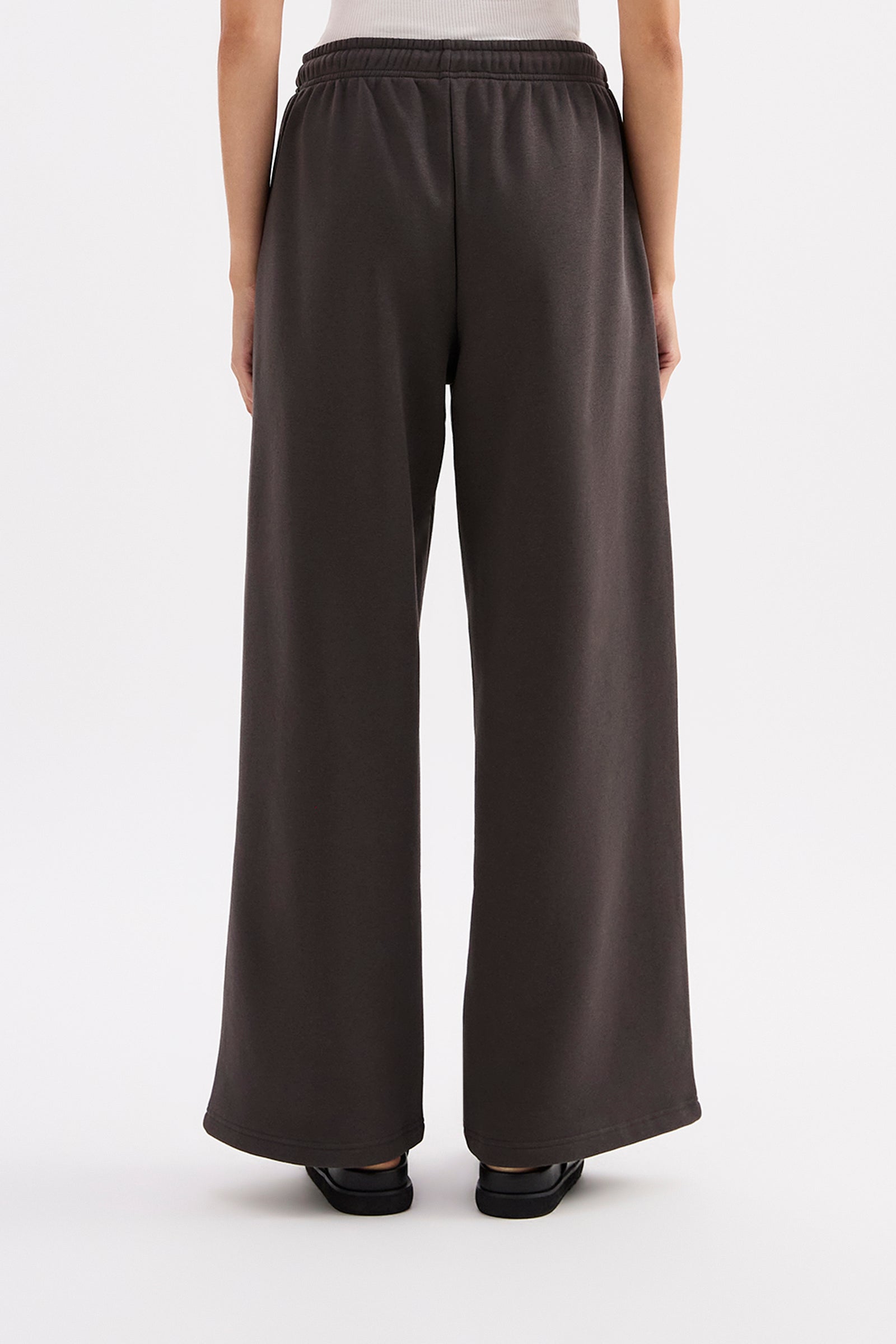 Carter Wide Leg Track Pant Coal 
