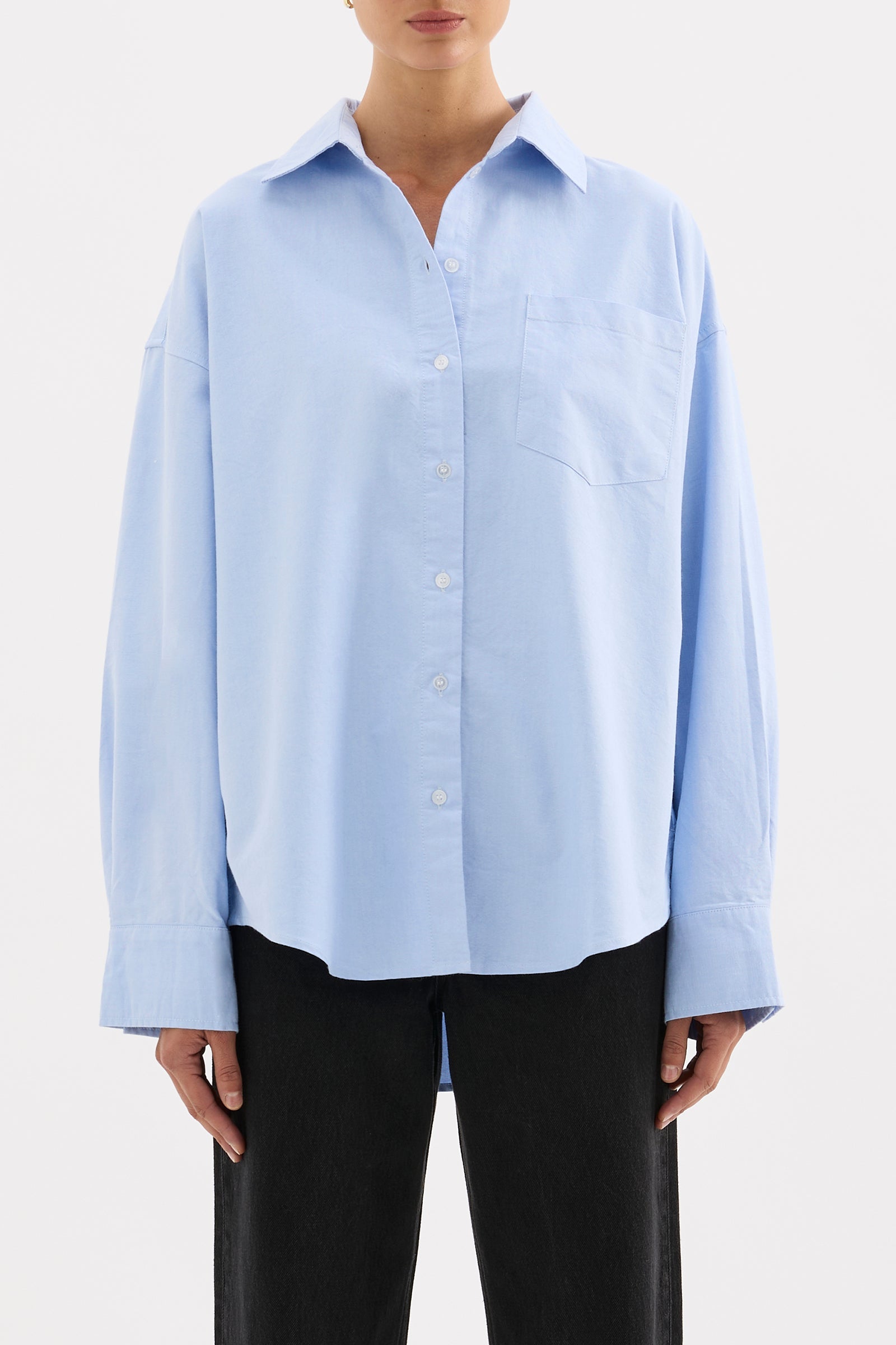 Classic Cotton Shirt Blue 