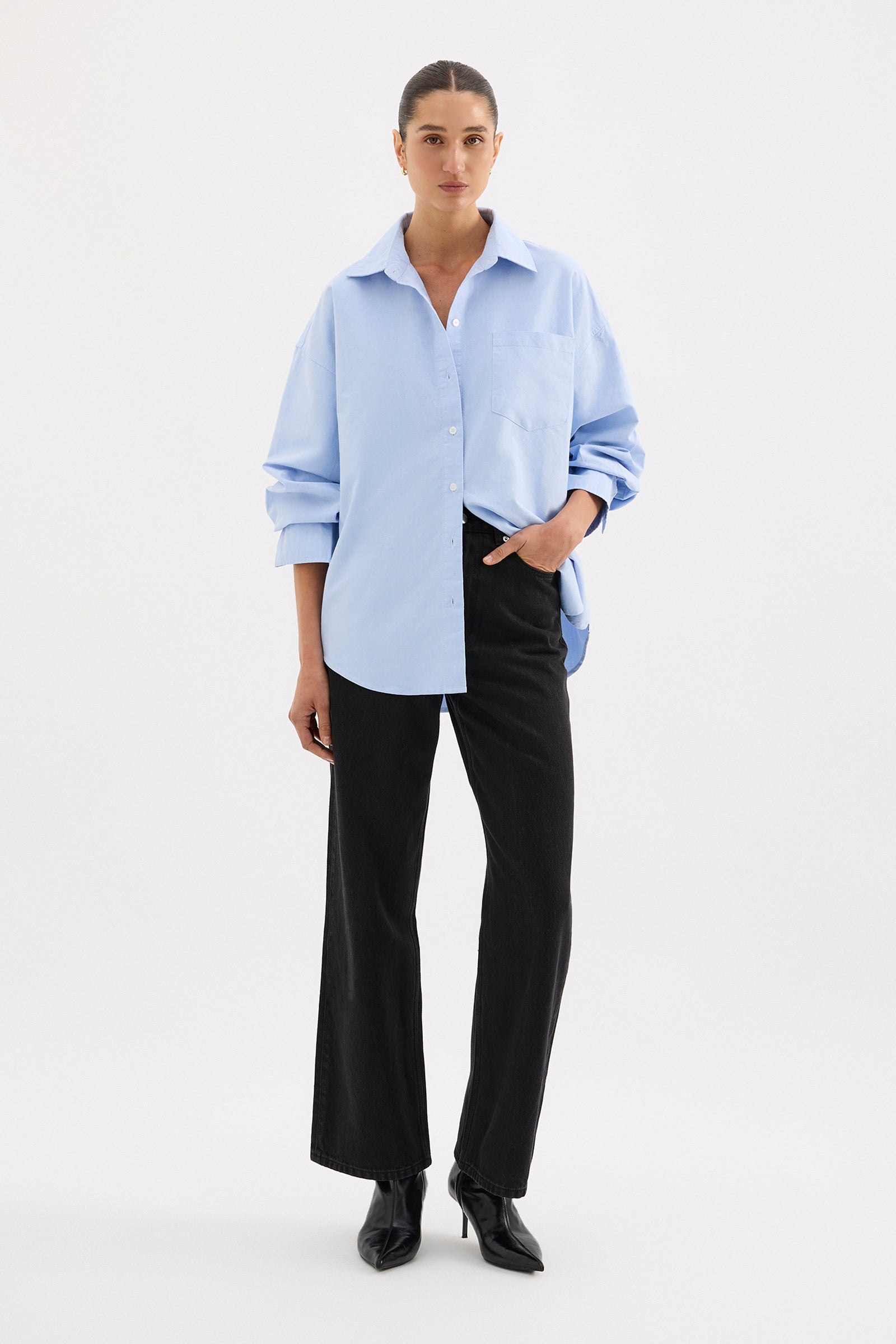 Classic Cotton Shirt Blue 