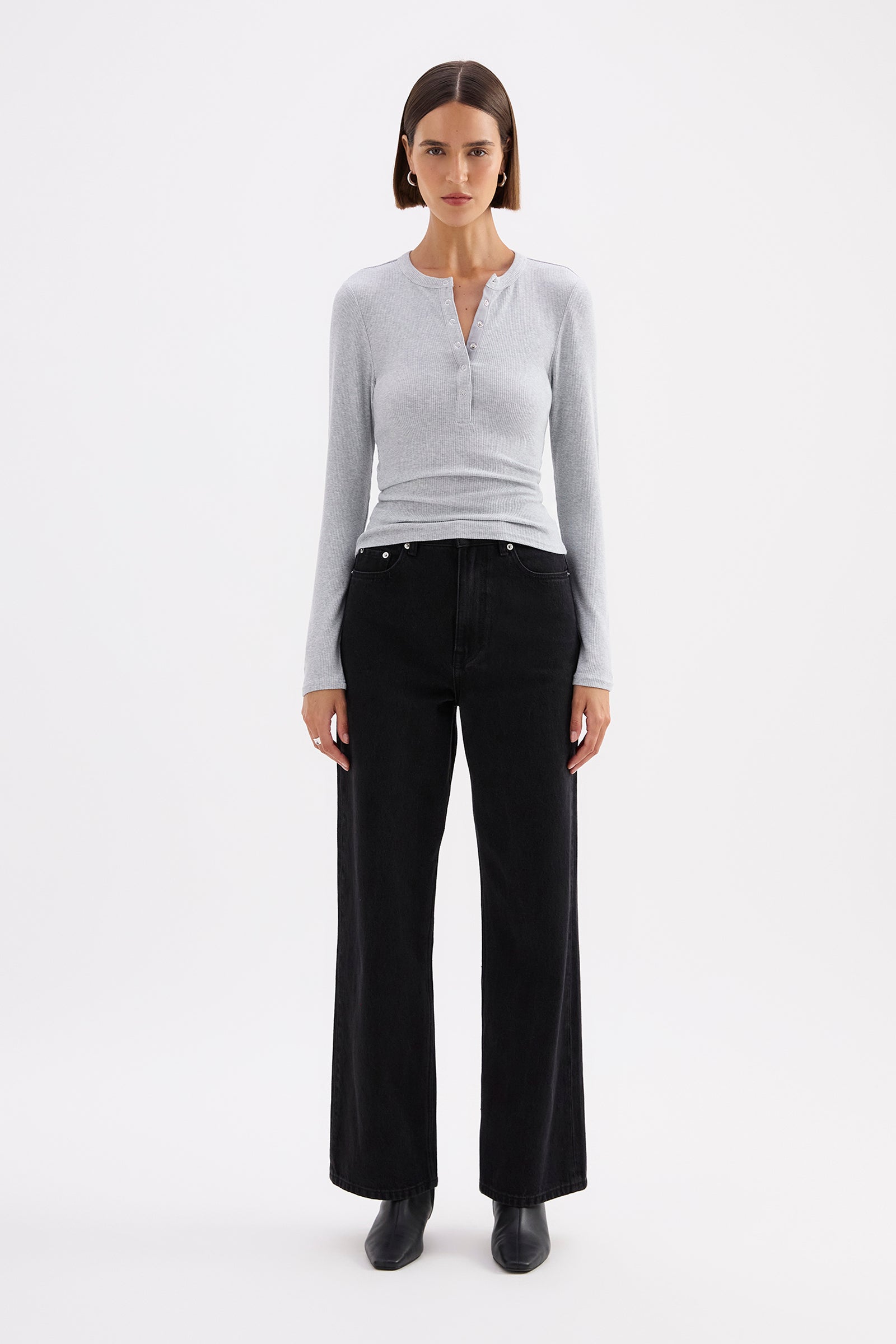 Binx Ls Top Grey Marle 