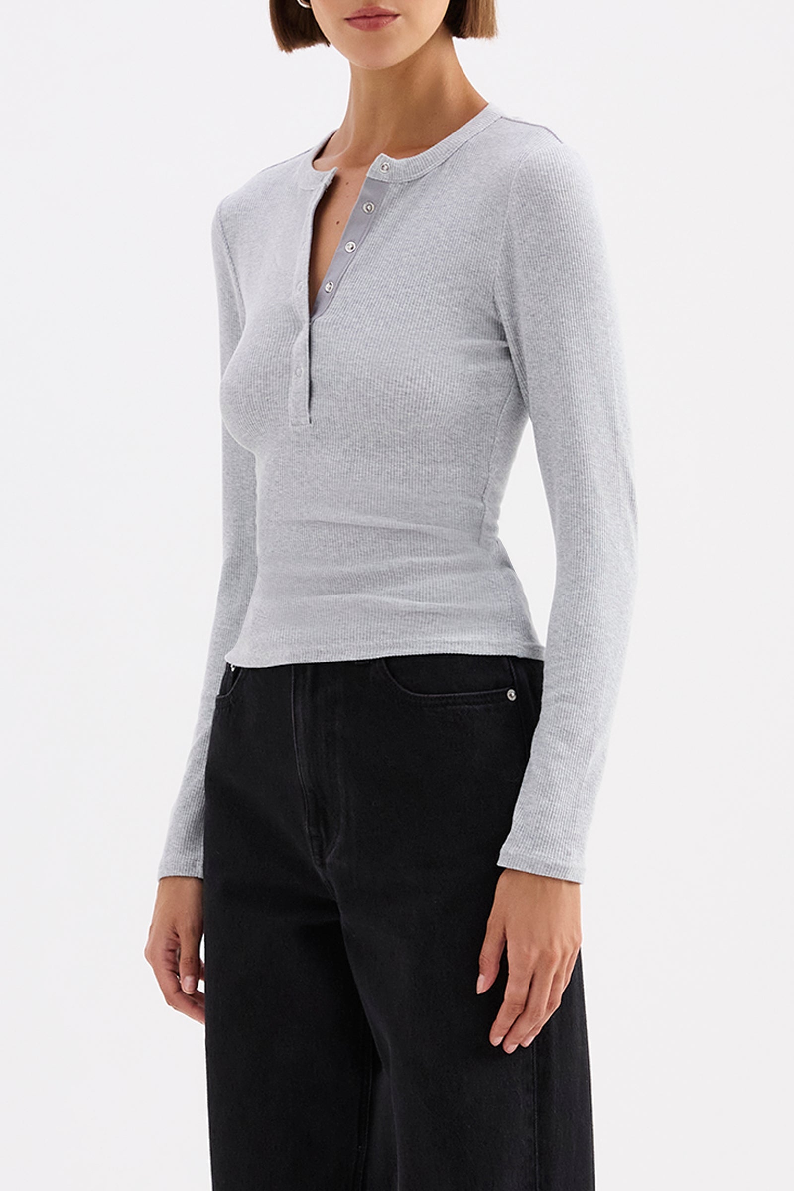Binx Ls Top Grey Marle 