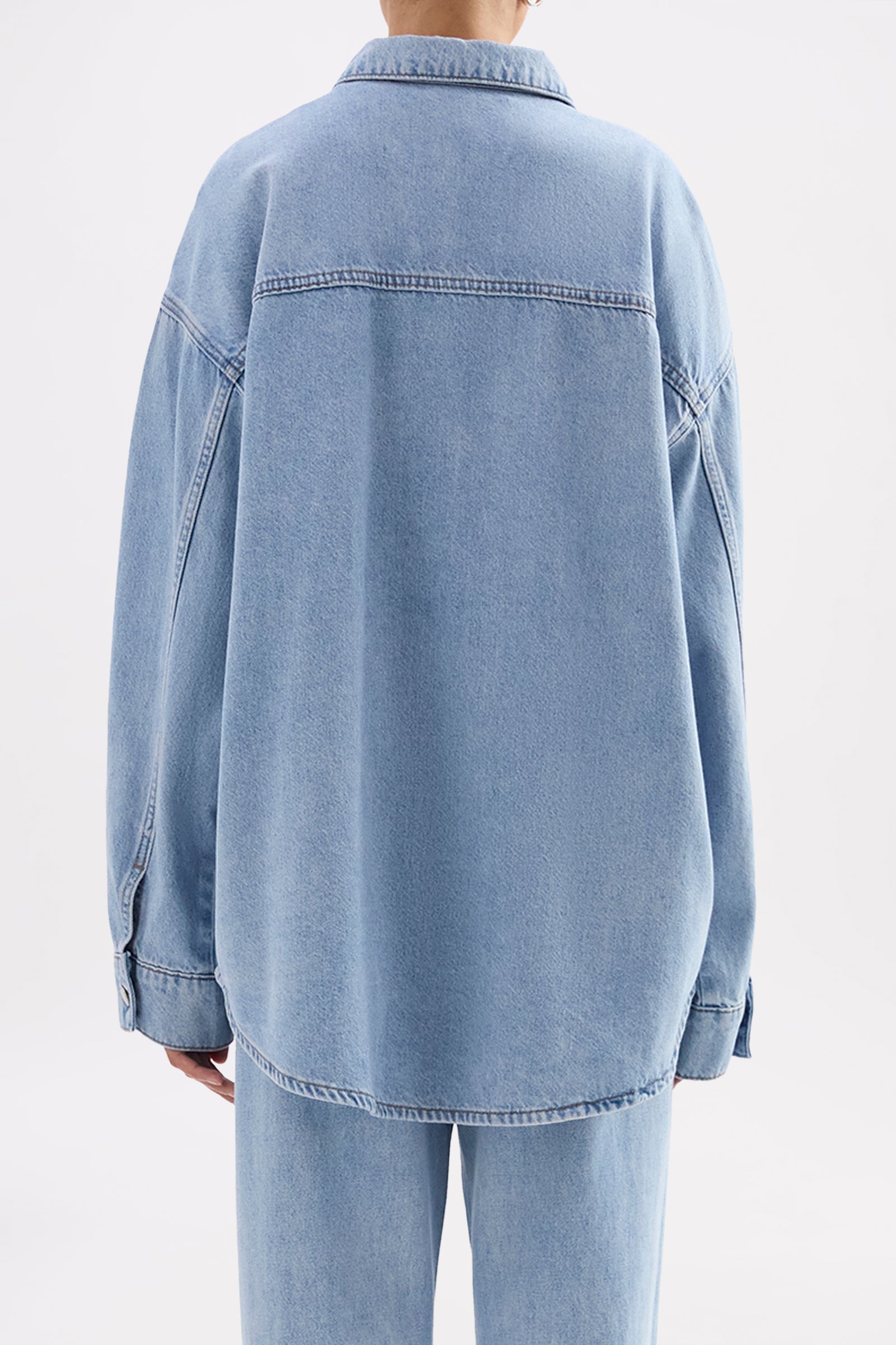 Organic Denim Overshirt Soft Blue 