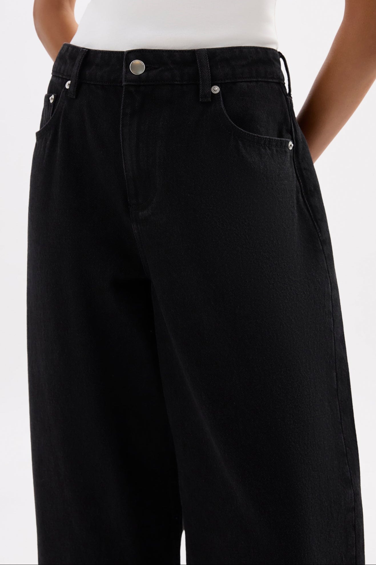 Organic Barrel Jean Vintage Black 