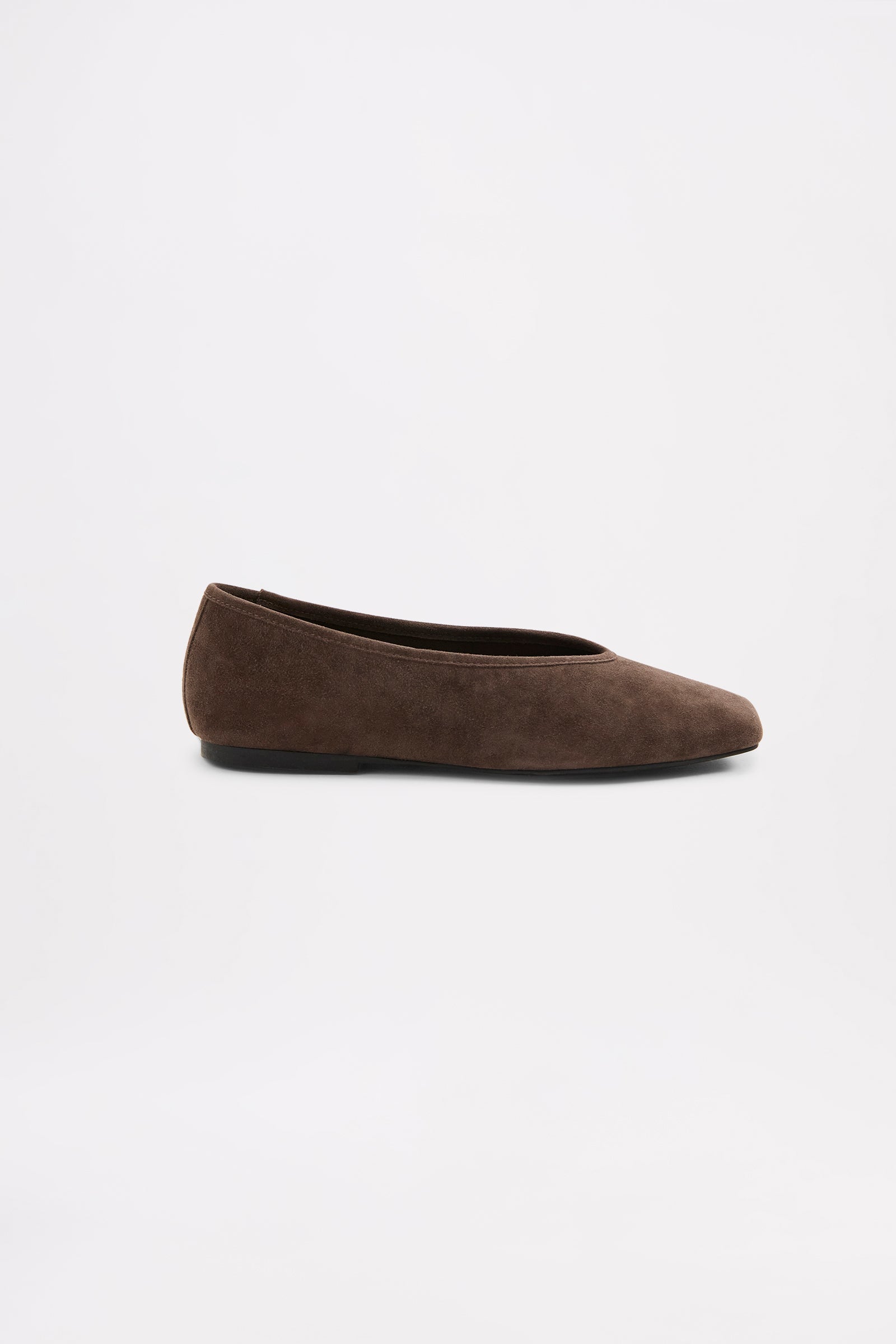 Cassandra Suede Ballet Flat Chocolate 