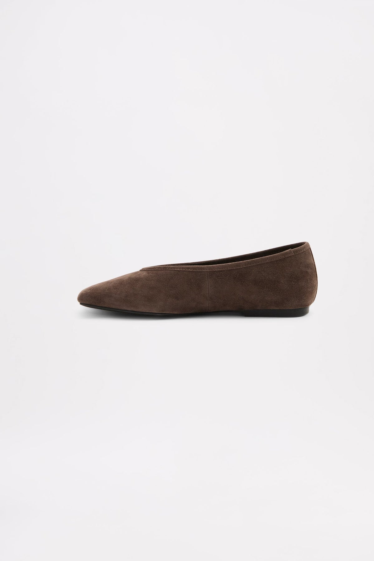 Cassandra Suede Ballet Flat Chocolate 