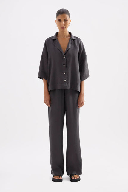 Lounge Linen Pant Coal 
