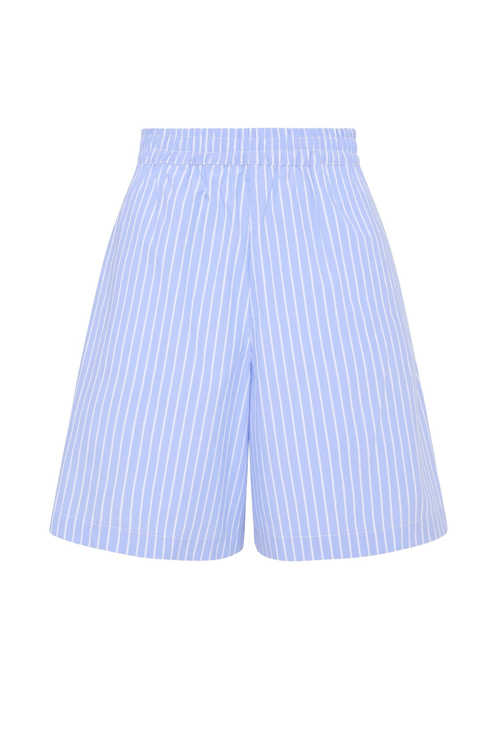 Organic Poplin Short Blue Stripe 