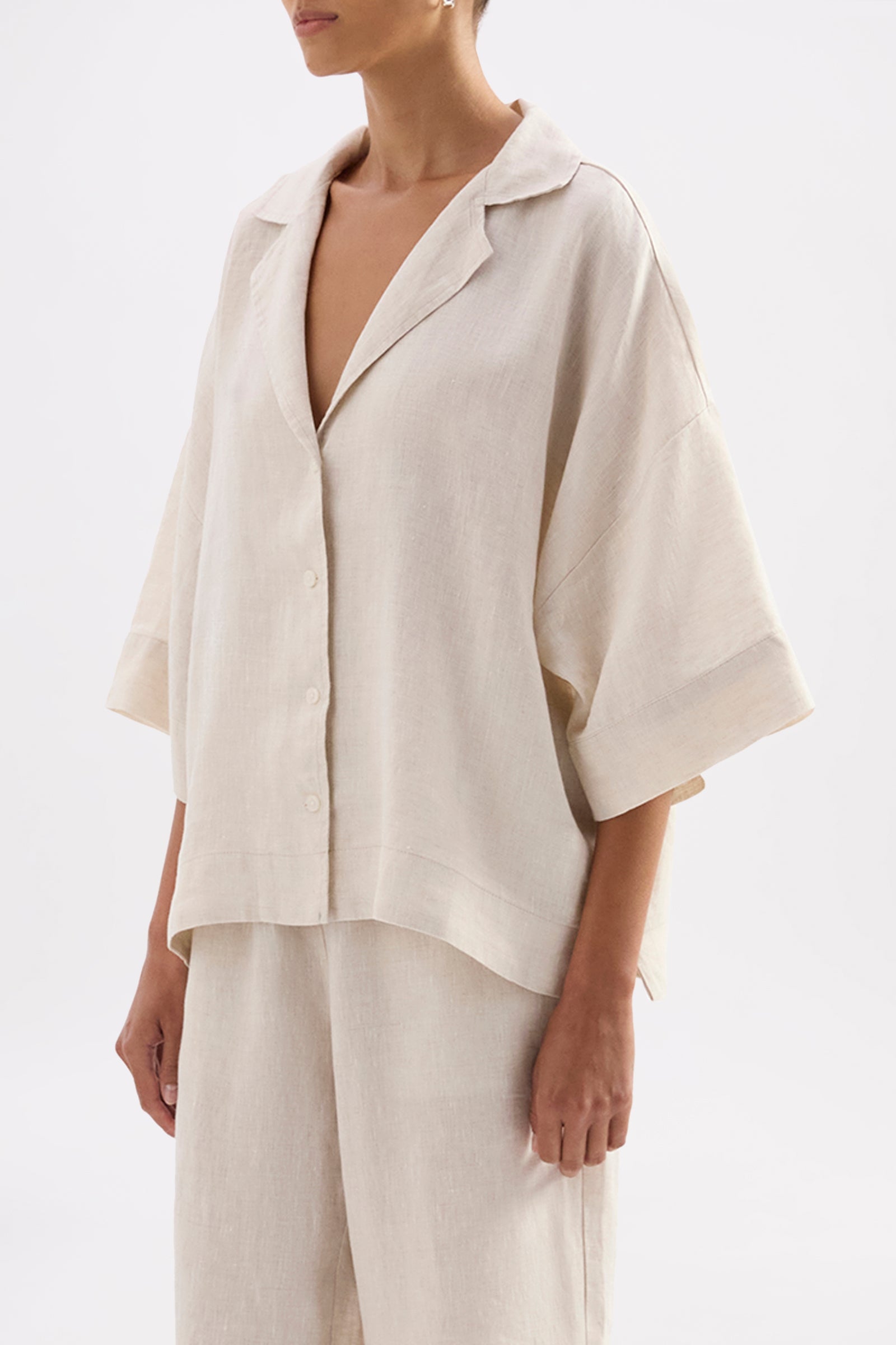 Lounge Linen Shirt Natural 