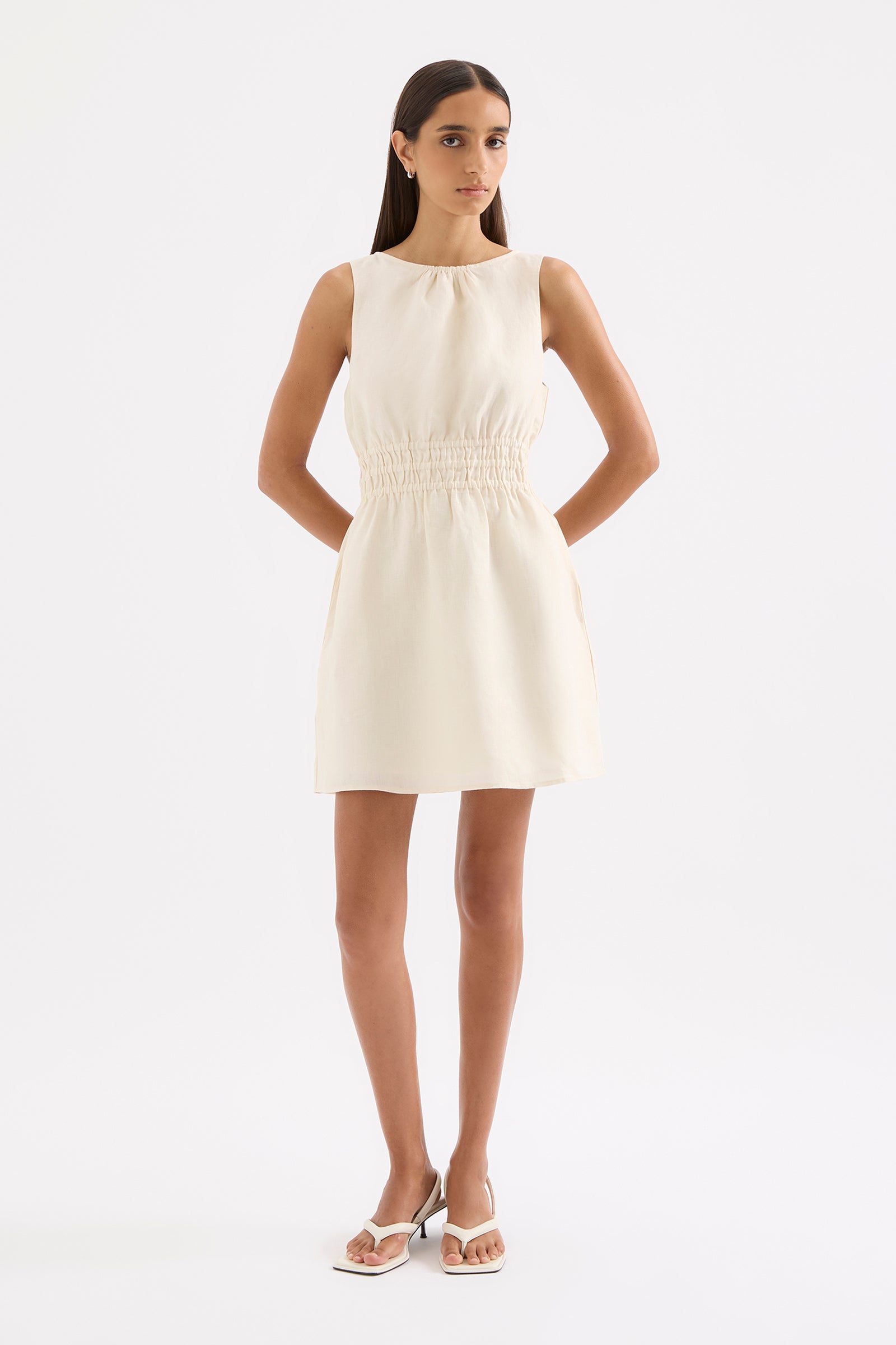 Andri Linen Mini Dress Chamomile 