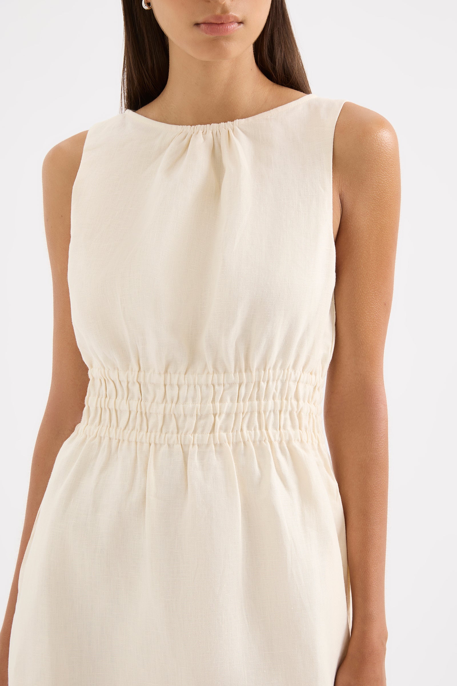 Andri Linen Mini Dress Chamomile 