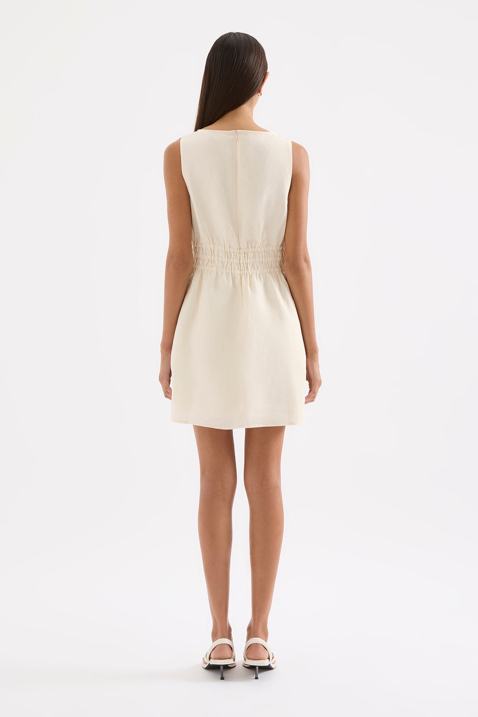 Andri Linen Mini Dress Chamomile 