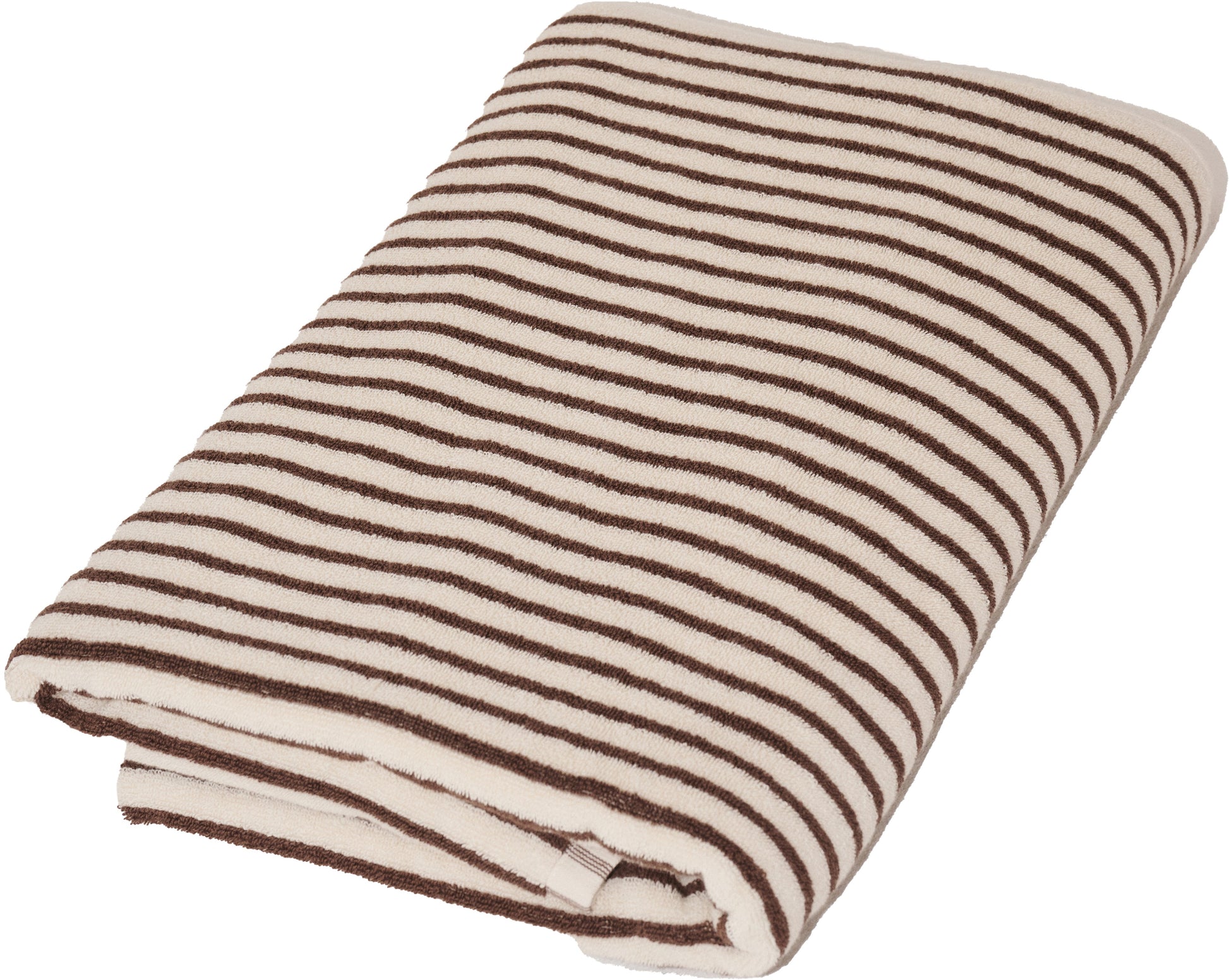 Nude Stripe Beach Towel Choc Stripe 
