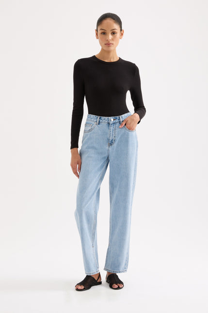 Organic Split Hem Jean 90s Blue 